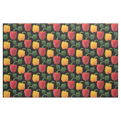Sweet Garden Paprikaschoten Schwarzes Nähtuch Stoff (Fat Quarter (45,7 x 55,9 cm))