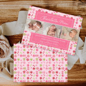 Sweet Garden Pink Baby Girl Ankündigung