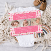 Sweet Garden Pink Baby Girl Ankündigung