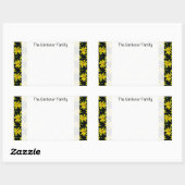 Sweet Garden Yellow Arnica Wildblume auf beliebige Rechteckiger Aufkleber (Blatt)