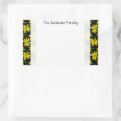 Sweet Garden Yellow Arnica Wildblume auf beliebige Rechteckiger Aufkleber (Tasche)