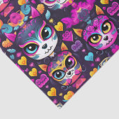😻 Sweet Gatos de Muertos Fiesta Seidenpapier (Detail)