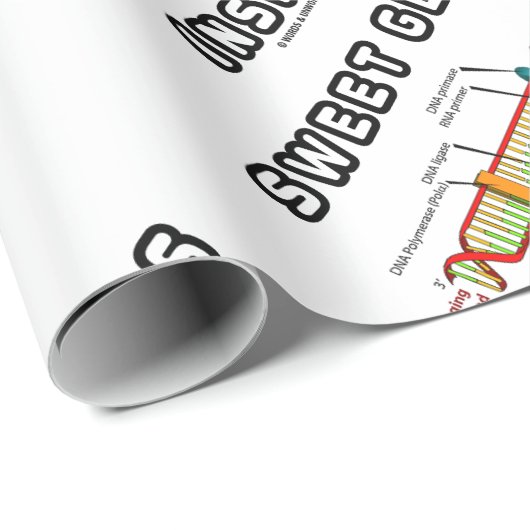 Sweet Genes Inside DNA Replication Spaß Geschenkpapier (Rolleneckpunkt)