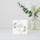 Sweet Geometric Cream Rose Wedding Card Begleitkarte (Stehend Vorderseite)