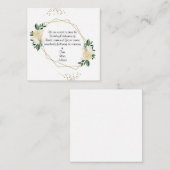 Sweet Geometric Cream Rose Wedding Card Begleitkarte (Vorne/Hinten)