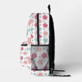 Sweet Geometric Spring Flowers Bedruckter Rucksack (Rechts)