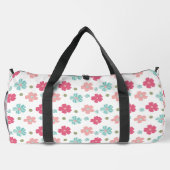 Sweet Geometric Spring Flowers Duffle Bag (Rückseite)