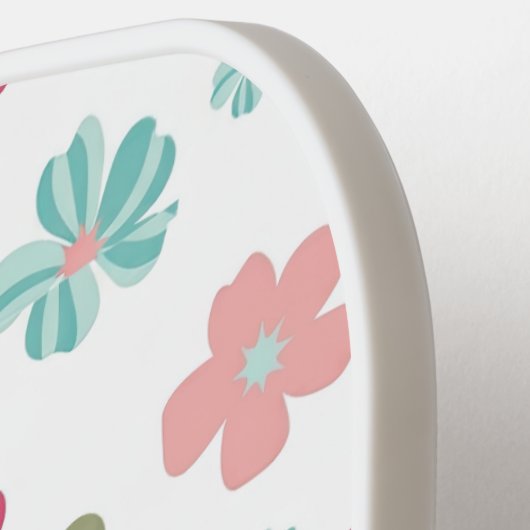 Sweet Geometric Spring Flowers Pickleball Schläger (Linke Seite)