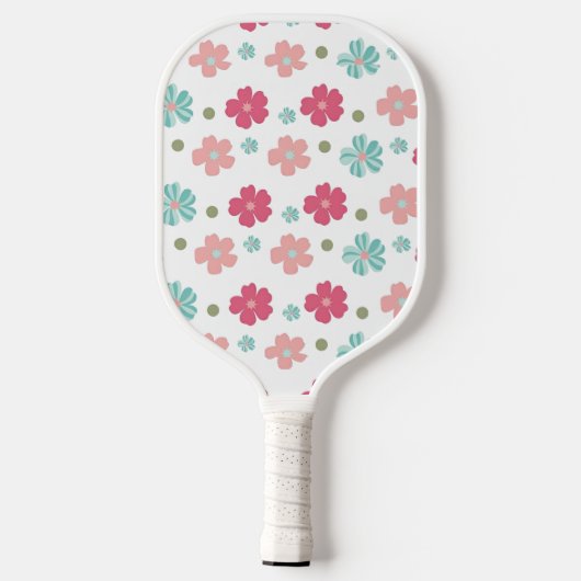 Sweet Geometric Spring Flowers Pickleball Schläger (Rückseite)