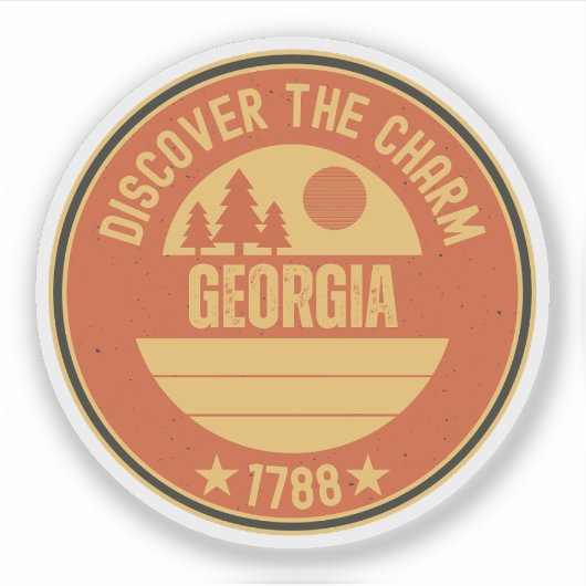 Sweet Georgia Peach - Southern Charm Gift Aufkleber (Vorderseite)