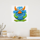 Sweet Gepunktet Monster Baby Dusche Kinderzimmer Poster (Küche)