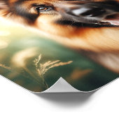 Sweet German Shepherd mit einem hellen Lächeln Poster (Ecke)