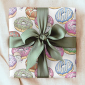 Sweet geschmackvolle Donuts farbenfrohe Speisen De Geschenkpapier
