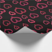 Sweet Gezeichnet rosa Herz Muster auf benutzerdefi Geschenkpapier (Ecke)