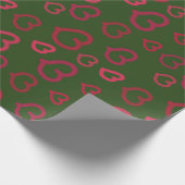 Sweet Gezeichnet rosa Herz Muster auf benutzerdefi Geschenkpapier (Ecke)