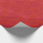 Sweet Gezeichnet rosa Herz Muster auf benutzerdefi Geschenkpapier (Ecke)