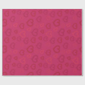 Sweet Gezeichnet rosa Herz Muster auf benutzerdefi Geschenkpapier (Flach)
