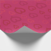 Sweet Gezeichnet rosa Herz Muster auf benutzerdefi Geschenkpapier (Ecke)