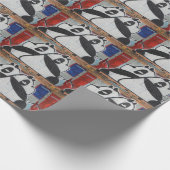 Sweet Giant Pandas Graffiti Geschenkpapier (Ecke)