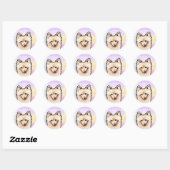 Sweet Giant Spitz Dog Stickers (Blatt)
