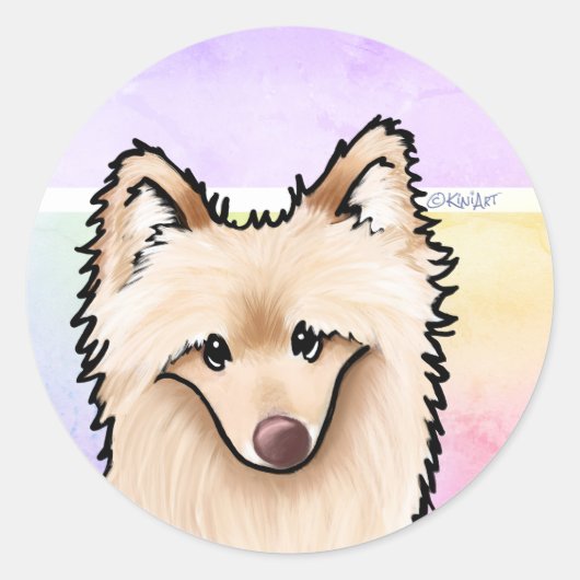 Sweet Giant Spitz Dog Stickers (Vorderseite)