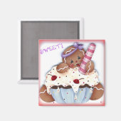Sweet Gingerbread Dessert Magnet (Vorderseite/Rückseite)
