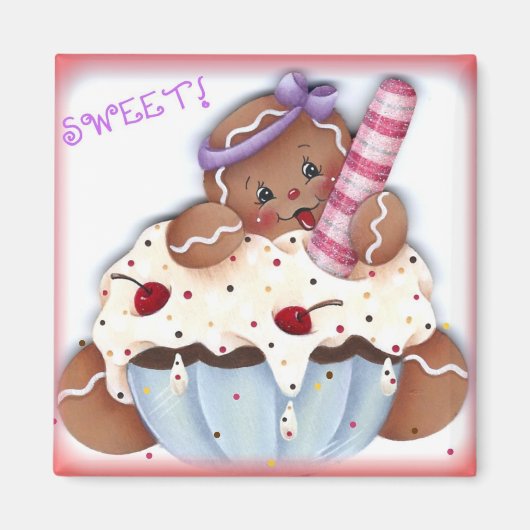 Sweet Gingerbread Dessert Magnet (Vorne)