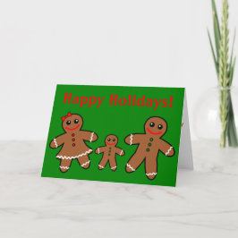 Sweet Gingerbread Family - Junge Feiertagskarte