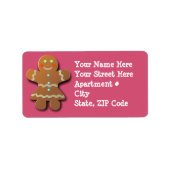 Sweet Gingerbread Girl Adressaufkleber (Vorne)