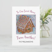 Sweet Gingerbread House Feiertagskarte (Stehend Vorderseite)
