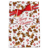 Sweet Gingerbread Men Bakers Mittlere Geschenktüte (Vorderseite)