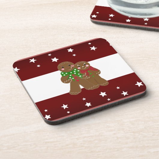 Sweet Gingerbread Men Getränkeuntersetzer (Linke Seite)