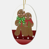 Sweet Gingerbread Men Keramik Ornament (Links)