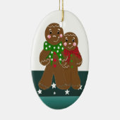 Sweet Gingerbread Men Keramik Ornament (Rechts)
