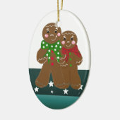 Sweet Gingerbread Men Keramik Ornament (Links)