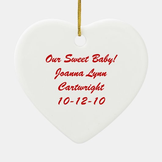 Sweet Gingerbread Personalisiert Weihnachtsfeier Keramikornament (Hinten)