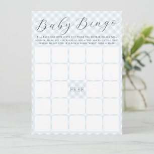 Sweet Gingham Baby Bingo Baby Showgame Card Einladung