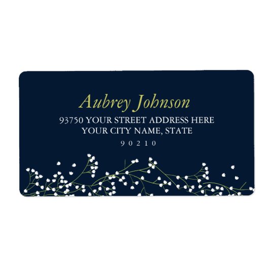 Sweet Gipskraut Address Labels (Vorne)