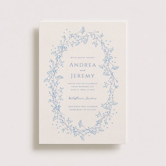 Sweet Gipskraut Wedding Einladung