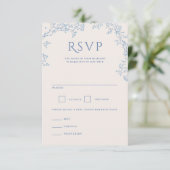 Sweet Gipskraut Wedding RSVP Karte (Stehend Vorderseite)