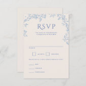 Sweet Gipskraut Wedding RSVP Karte (Vorne/Hinten)
