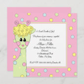 Sweet Giraffe Baby Shower Einladung (Vorne/Hinten)