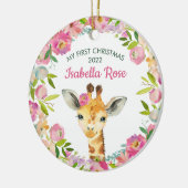 Sweet Giraffe Baby's First Christmas Ornament (Links)