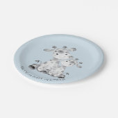 Sweet Giraffe Boys Baby Shower 7" Plättchen Pappteller (Schrägansicht)