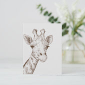 Sweet Giraffe Face Postkarte (Stehend Vorderseite)