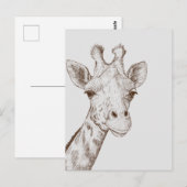 Sweet Giraffe Face Postkarte (Vorne/Hinten)