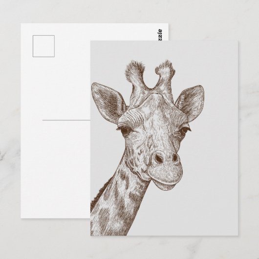 Sweet Giraffe Face Postkarte (Vorne/Hinten)