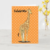 Sweet Giraffe Karte (Gelbe Blume)