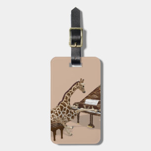 Sweet Giraffe Lieben zum Klavierspielen Gepäckanhänger