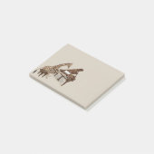 Sweet Giraffe Lieben zum Klavierspielen Post-it Klebezettel (angewinkelt)